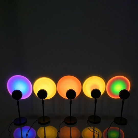 GloboStar Sunset 180° LED Floor Lamp H94xW87.5cm. with Adjustable White Light Black