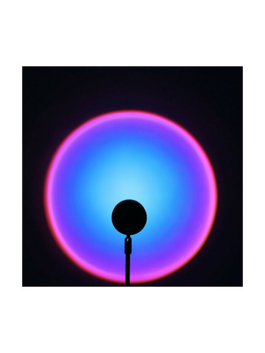 GloboStar Rainbow Blue 180° LED Floor Lamp H94xW87.5cm. with Adjustable White Light Black