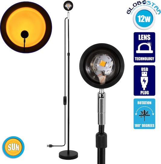 GloboStar LED Подова Лампа В94xД15см. Черен