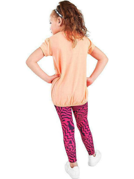 Nike Παιδικό Σετ με Κολάν Καλοκαιρινό για Κορίτσι 2τμχ Πορτοκαλί