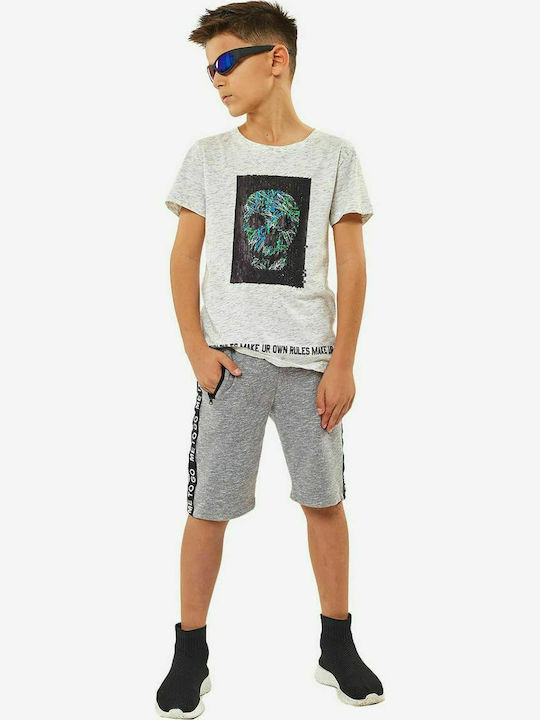 Hashtag Kids Set with Shorts Summer 2pcs Gray