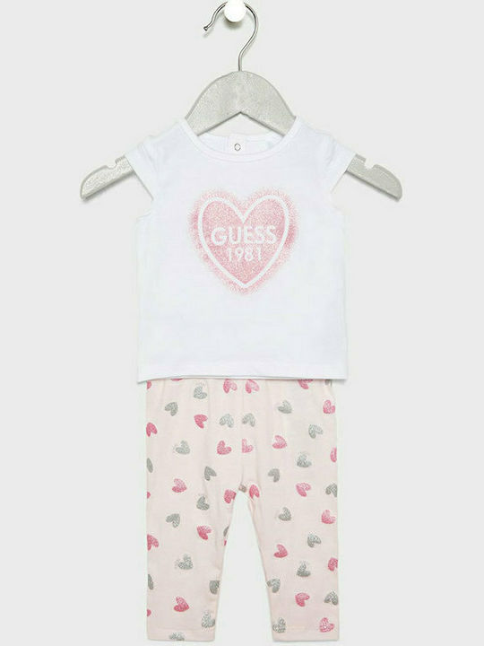 Guess Kids Set with Pants Summer 2pcs White