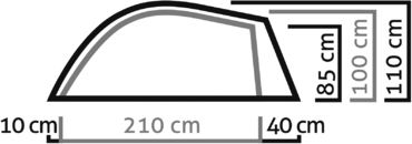 Salewa Litetrek II Pro Σκηνή Camping Igloo Ορειβασίας Γκρι 4 Εποχών για 2 Άτομα Αδιάβροχη 3000mm 260x140x120εκ.