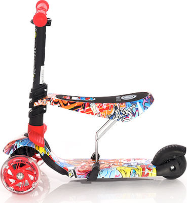 Lorelli Kids Scooter Foldable Smart 2021 3-Wheel with Seat for 3+ Years Red