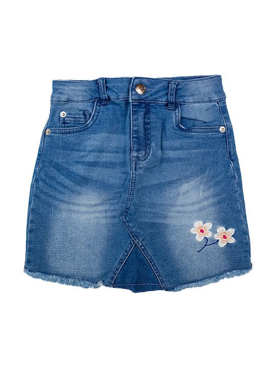 Funky Kids Denim Skirt Solid Blue