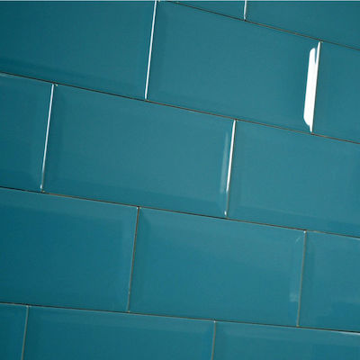 Ravenna Metro Aqua Blue 021062 Placă Podea / Perete Bucătărie / Baie Ceramic Lucios 20x10cm Albastru