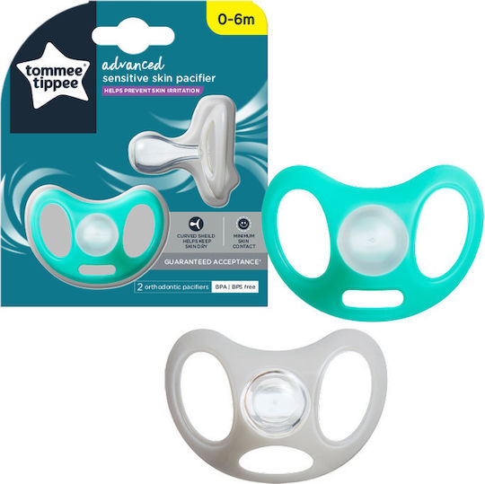 Tommee Tippee Closer To Nature Ορθοδοντικές Πιπίλες Σιλικόνης Blue / Gray για 0-6 μηνών 2τμχ