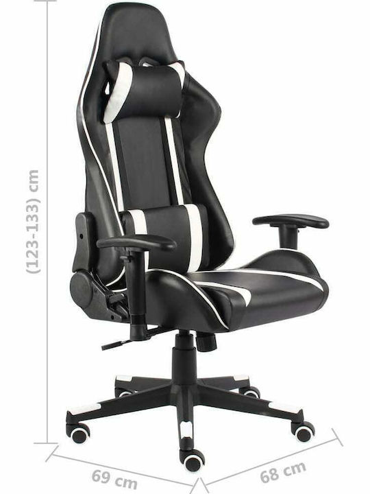 vidaXL 20482 Gaming Chair with Adjustable Arms Black / White