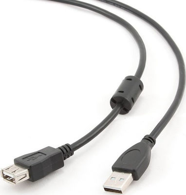 Lanberg 1.8m USB 2.0 Cable A-Male to A-Female (CA-USBE-10CC-0018-BK)