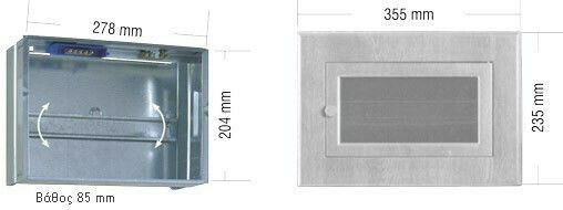 Fotka Walled 13-Elements Fuse Box with 1 Row W355xH235xD85mm 1001-01