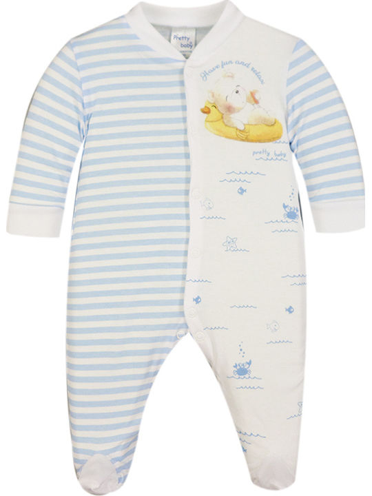 Pretty Baby Baby Bodysuit Set Long-Sleeved Light Blue