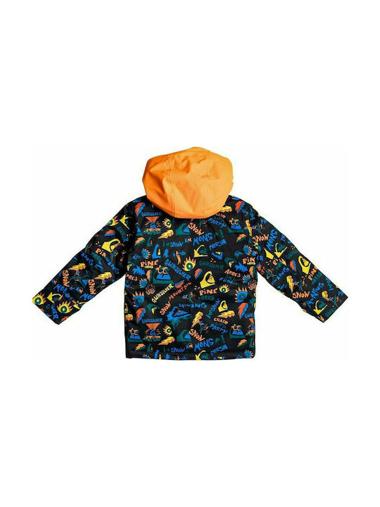 Quiksilver Kinderjacke Kurz mit Kapuze Schwarz