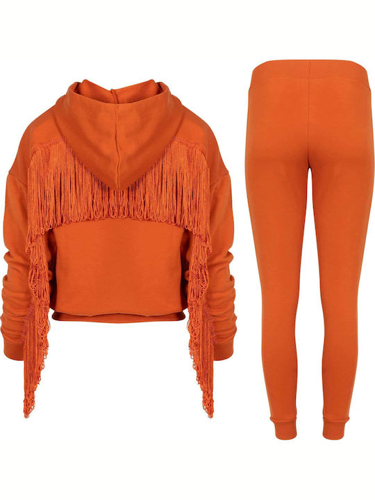 Prince Oliver Damen-Sweatpants-Set Orange