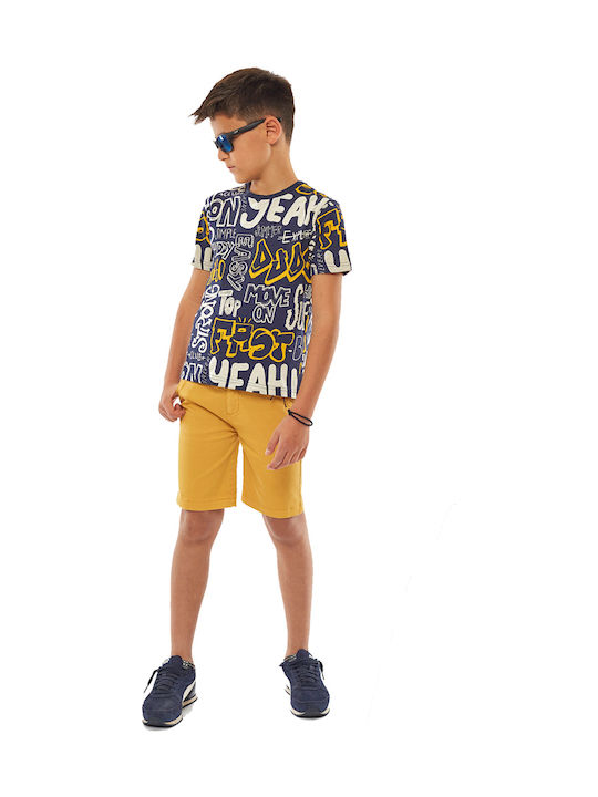 Kinder-Shorts/Bermudas Stoff Bermuda Gelb
