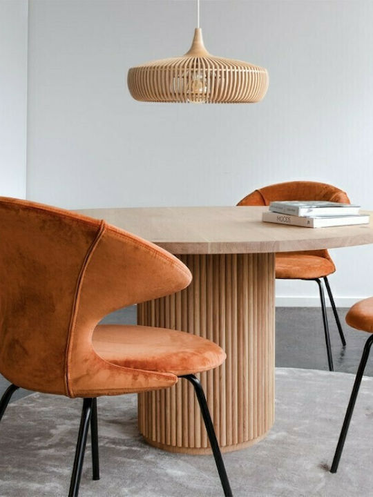 Umage Clava Dine Wood Στρογγυλό Καπέλο Φωτιστικού Μπεζ με Διάμετρο 43cm