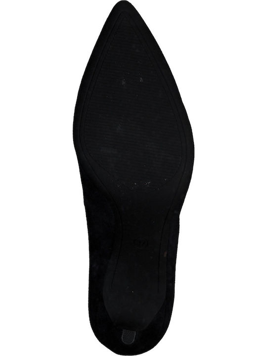 Leather Pointed Toe Navy Blue Heels