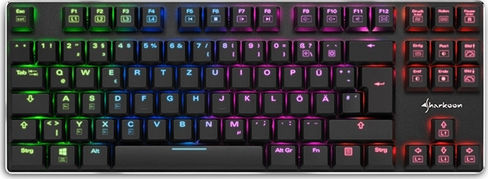 Sharkoon PureWriter TKL RGB Gaming Mechanical Keyboard Tenkeyless with Kailh Red switches and RGB lighting (English US)