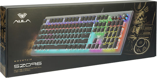Aula S2096 Gaming Mechanical Keyboard with Custom Black Switches and RGB Lighting English US Gray