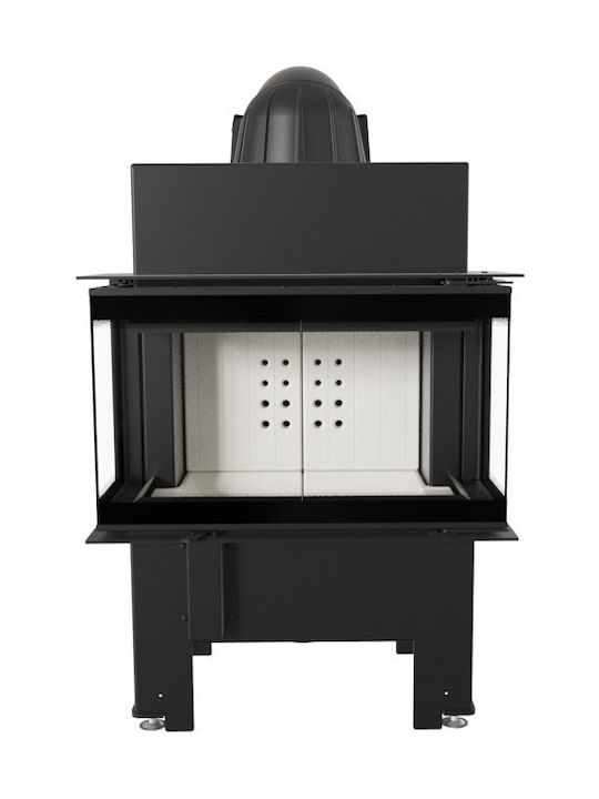 Kratki NBC BSL P 680 280 Ενεργειακό Τζάκι Ξύλου Αερόθερμο 7kW Τρίπλευρο με Ανοιγόμενη Πόρτα Black