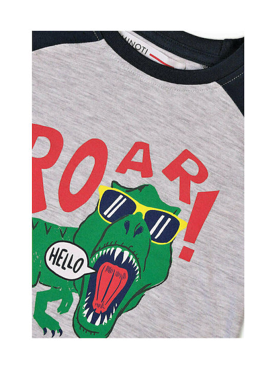 Minoti Kids T-shirt Gray Dino Roar