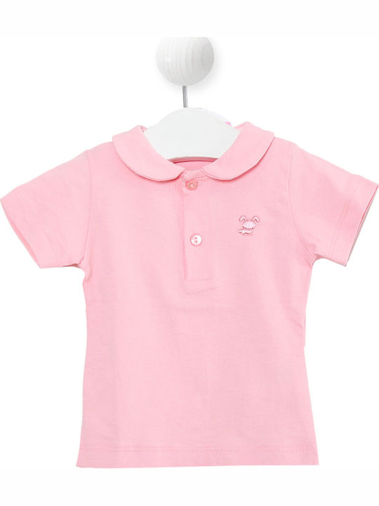 Sam 0 13 Kids Polo Short Sleeve Pink 120.828