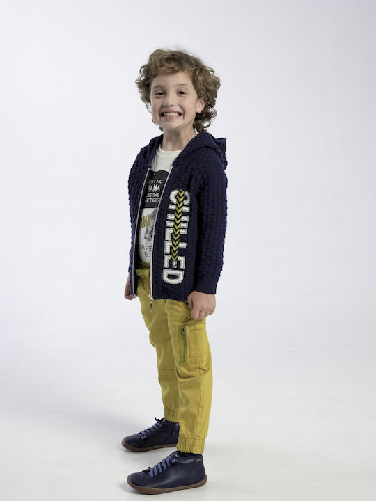 Funky Boys Fabric Cargo Trouser Yellow