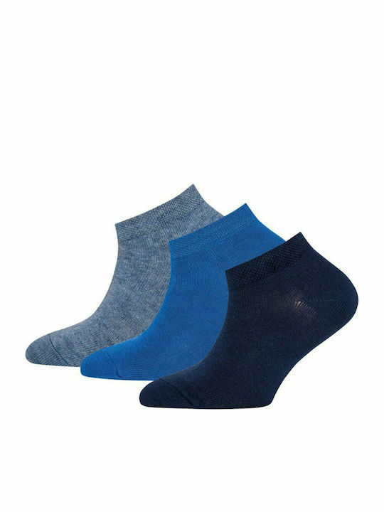 Ewers Boys 3 Pack Ankle Socks Blue