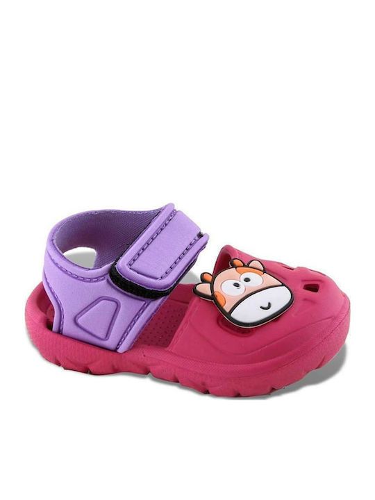 Cubanitas Children's Beach Clogs Fuchsia