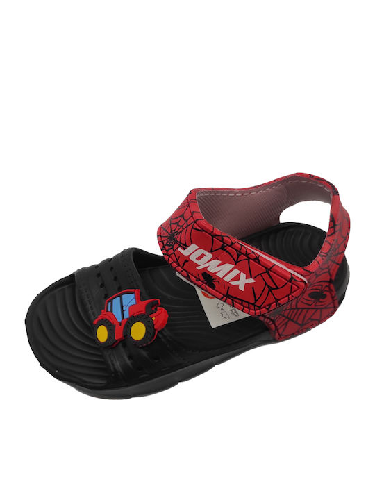 Jomix Children's Beach Shoes Black Red Tractor