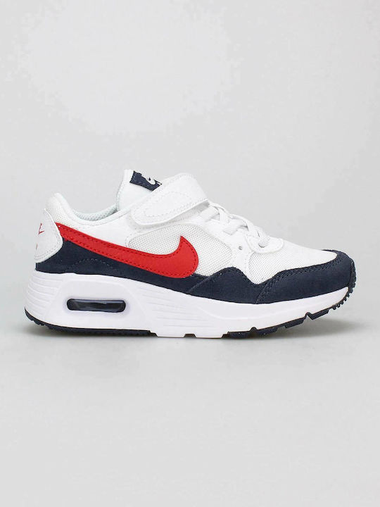 Air Max SC Kids Sneakers with Scratch White / Obsidian / University Red