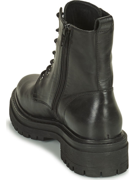 Iridea Leather Women's Ankle Boots Black