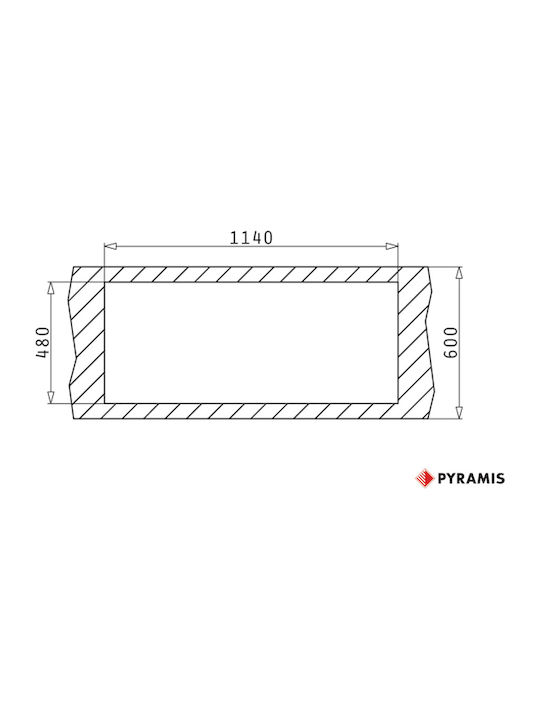 Pyramis Athlos 2B 1D 070039611 Drop-In Sink Synthetic Granite W116xD50cm Carbon