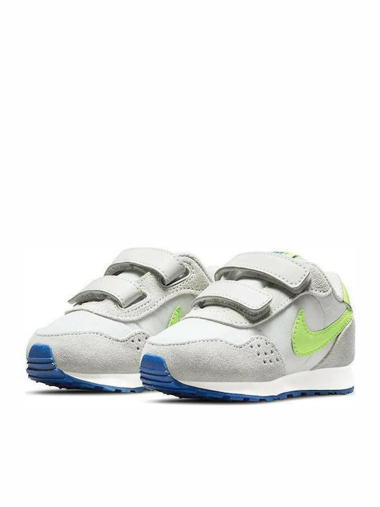 Nike MD Valiant Kids Sneakers with Hoop & Loop Closure Grey Fog / Game Royal / White / Volt