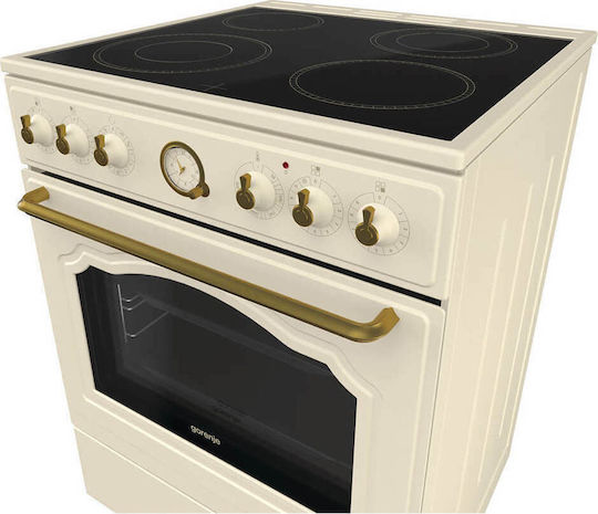 Gorenje Aragaz 71lt cu Plite Ceramice L60cm. Bej