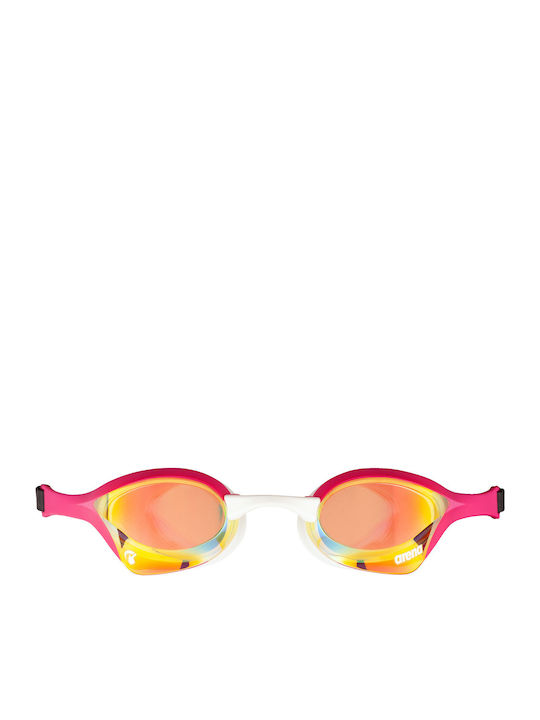 Arena Cobra Ultra Swipe Swimming Goggles for Adults with Anti-Glare Pink Lenses