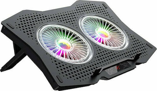 Havit F2072 Cooling Pad για Laptop έως 17" με 2 Ανεμιστήρες και Φωτισμό
