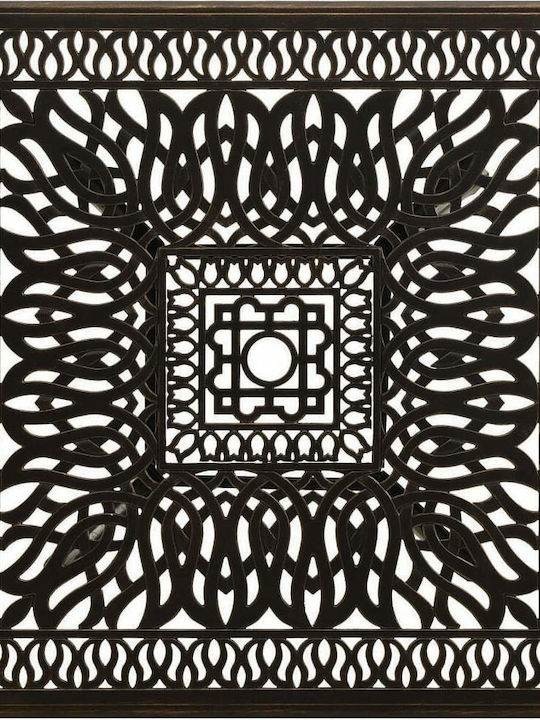 Wrought Iron Garden Table for Small Outdoor Spaces Aluminum Bronze 90x90x73cm