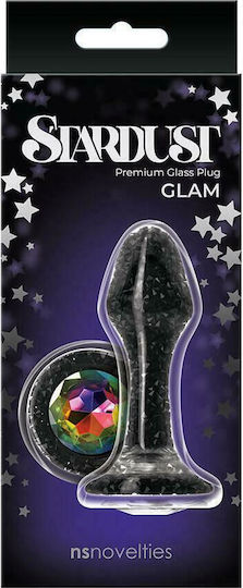 Ns Novelties Stardust Glam Crystal Butt Plug Anal Plug Black