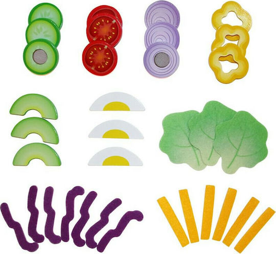 Hape Healthy Eating Set Wooden Salad for Ages 3+ 39pcs