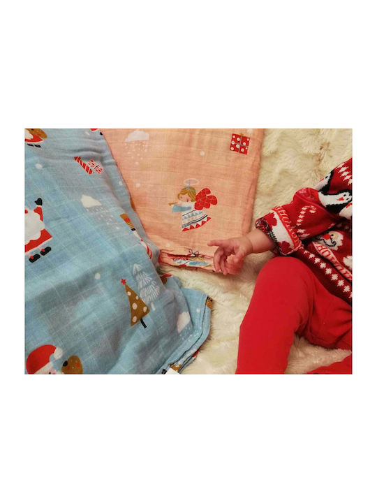 Babyllama Swaddle Blanket of Muslin Christmas Angel 1pcs 120x120cm