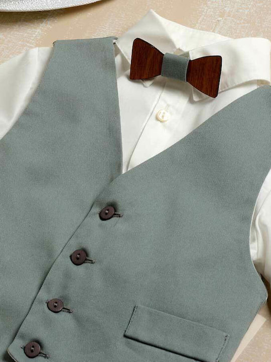 Lollipop Baptism Suit Gray 5 Pieces