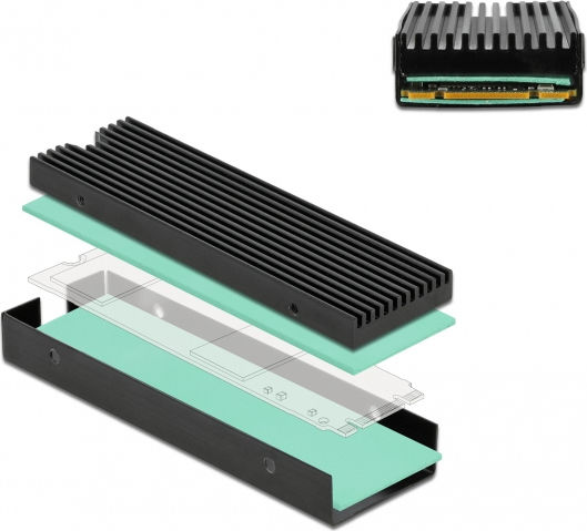 DeLock Ψύξη Μ.2 SSD Μαύρο