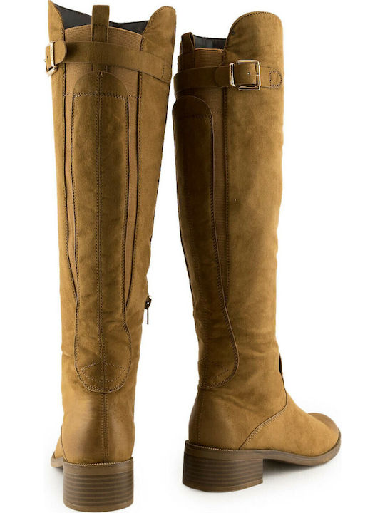 Wildleder Damenstiefel Tabac Braun