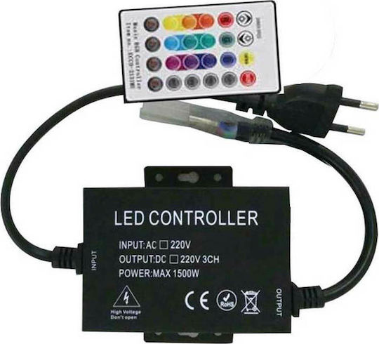 Astralux Wasserdicht LED-Streifen 220V RGB Licht 3m Neon Flex mit Netzteil