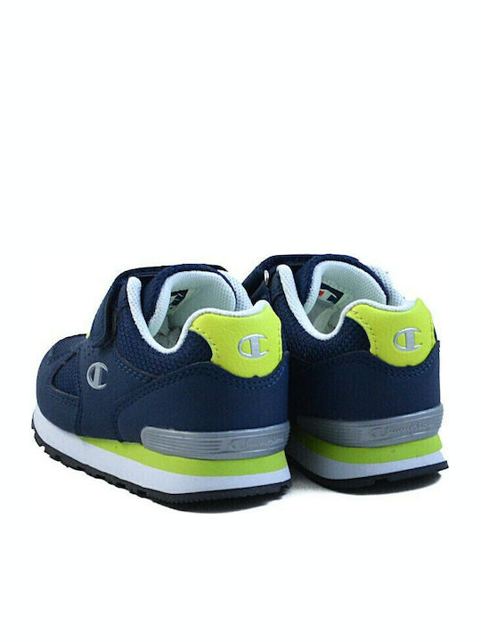 Low Cut Erin Kids Sports Shoes Running with Hoop & Loop Closure Navy Blue