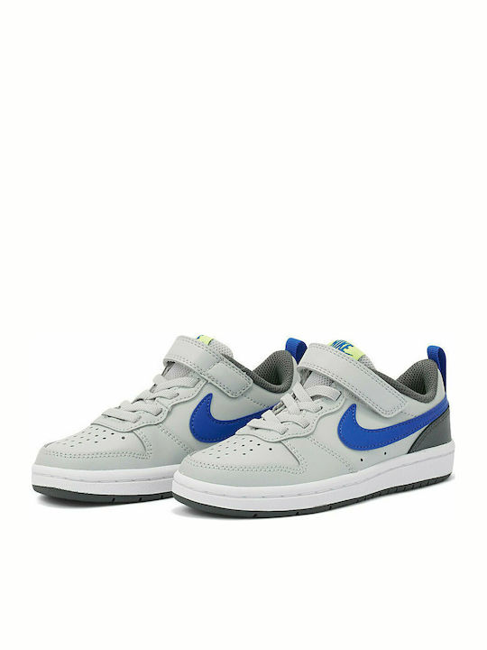 Court Borough Low 2 PS Kids Sports Shoes with Hoop & Loop Closure Grey