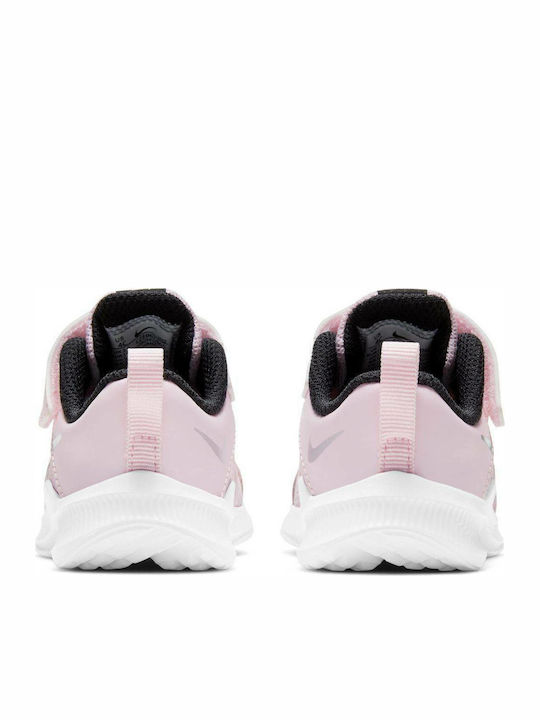 Downshifter Downshifter 11 Kids Sports Shoes Running with Hoop & Loop Closure Pink Foam / Metallic Silver / Black / White