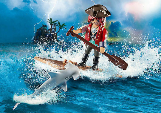 Playmobil Special Plus Pirate with Raft and Hammerhead Shark για 4-10 ετών