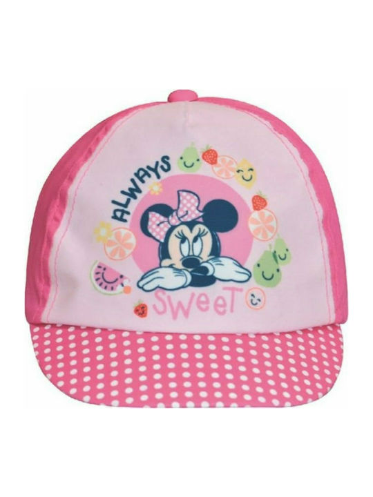 Stamion Παιδικό Καπέλο Jockey Υφασμάτινο Minnie Sweet Ροζ