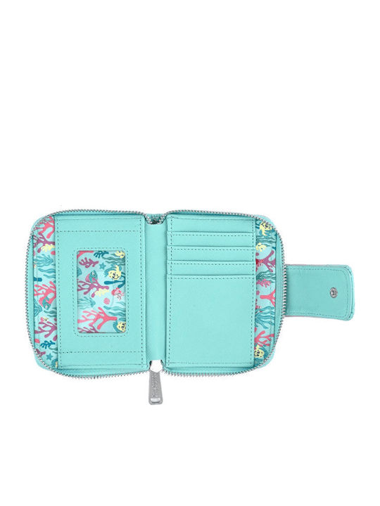 Loungefly Little Mermaid Ombre Παιδικό Πορτοφόλι Κερμάτων με Φερμουάρ Little Mermaid Ombre Scales Zip Around